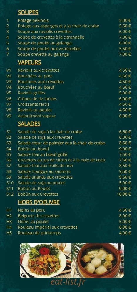 Jasmin thai — carte page 2