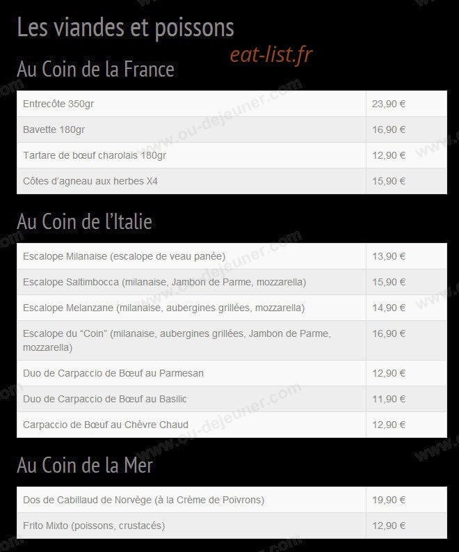 Au coin de la Halle — carte page 7