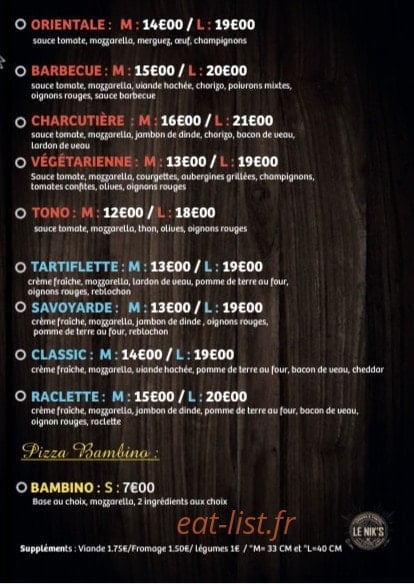Le Nik's — carte page 3