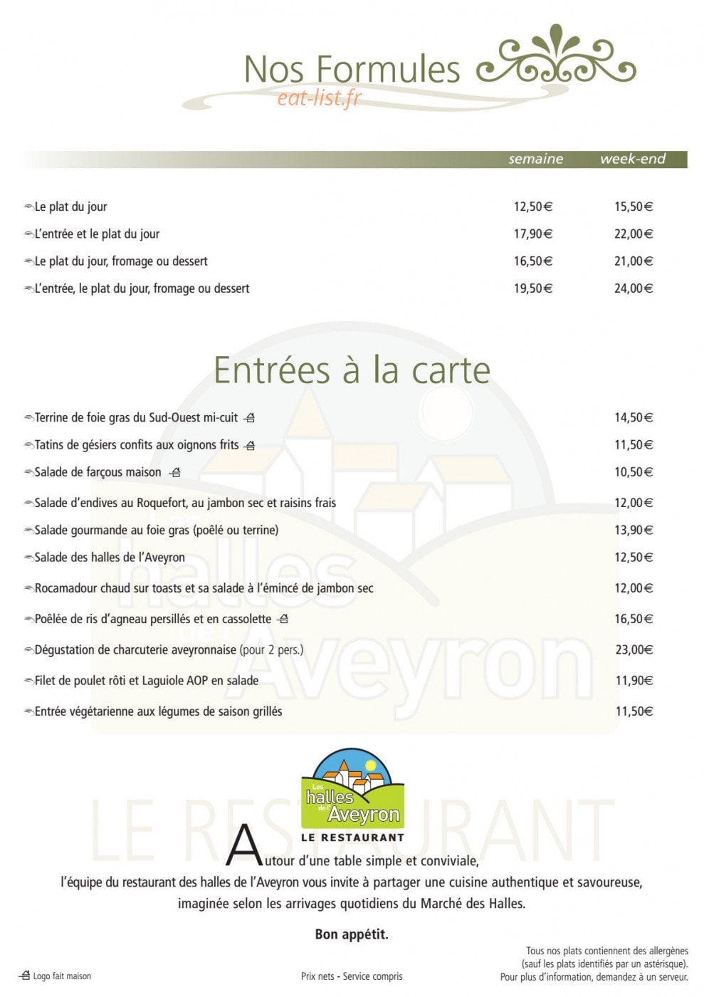 Les Halles de l'Aveyron — carte page 2