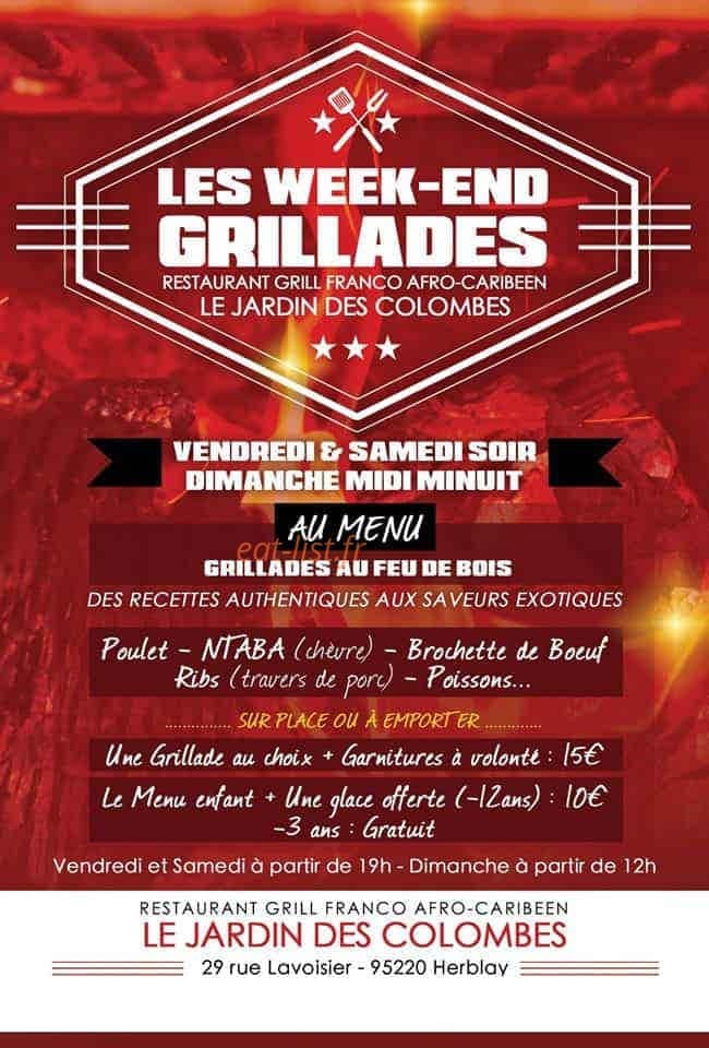 Restaurant Grill — carte page 1