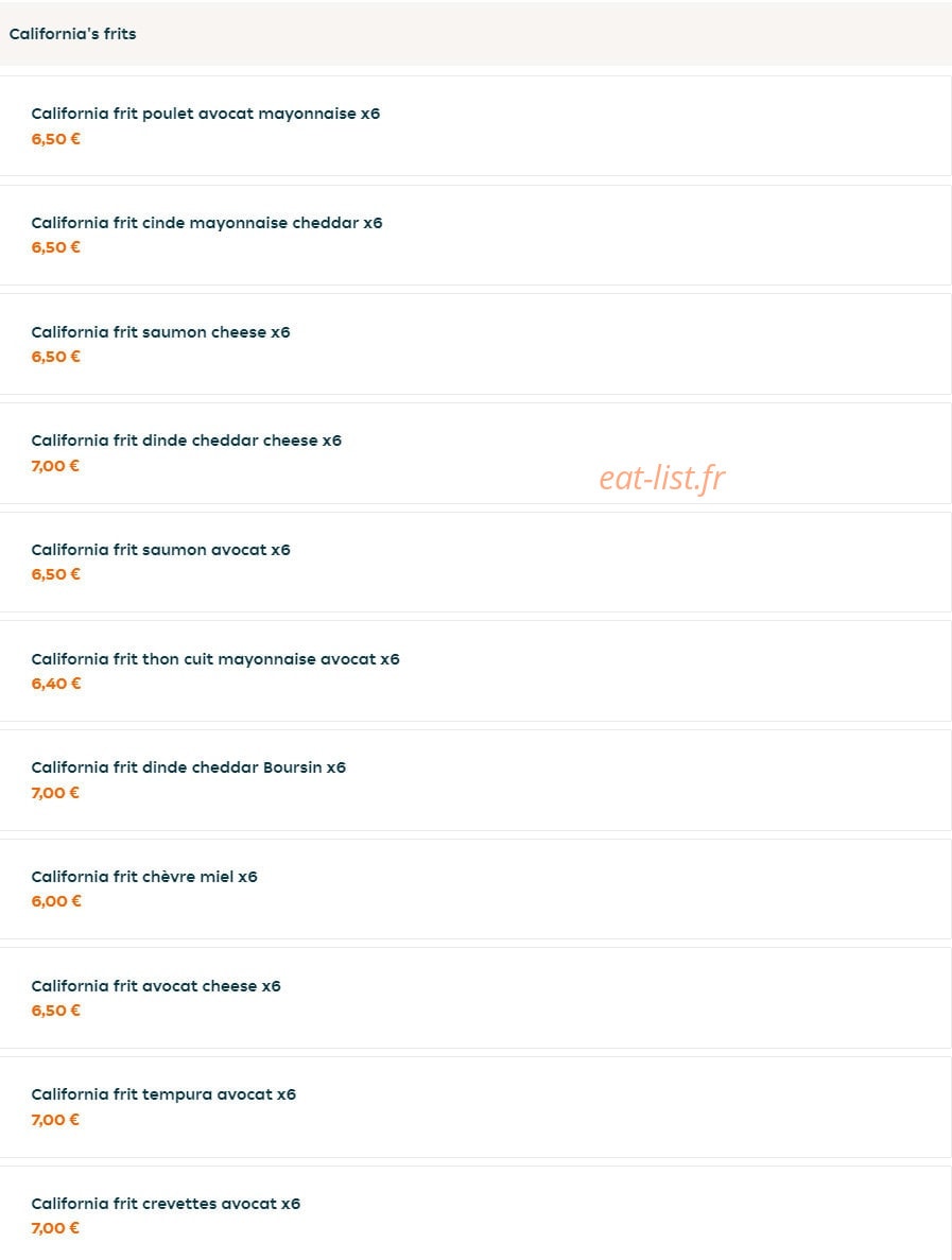 Sushi & Wok — carte page 6