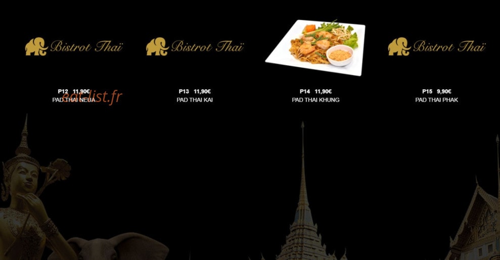 Bistrot Thaï — carte page 7