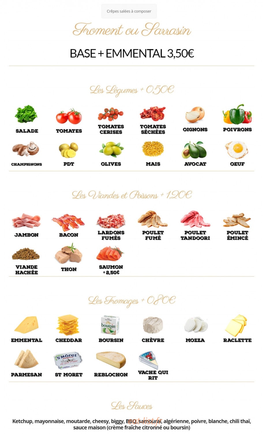 Crêperie des Courses — carte page 2