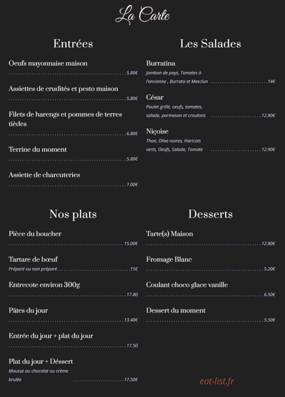 Le Paris Soisy — carte page 1