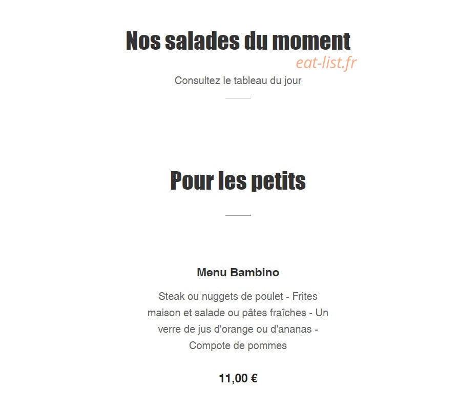 Le Relais Du Lac — carte page 4
