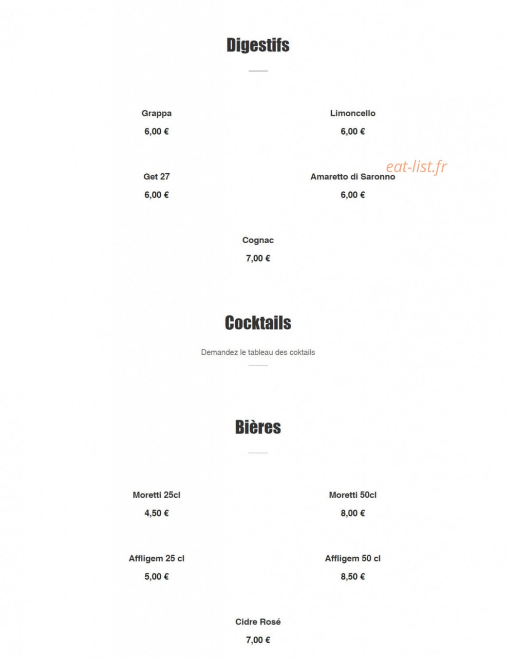 Le Relais Du Lac — carte page 7