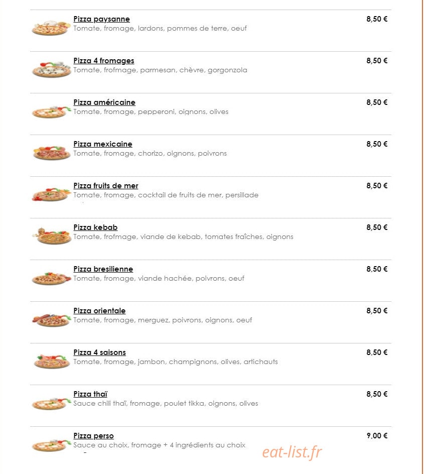 Pizza des courses — carte page 3