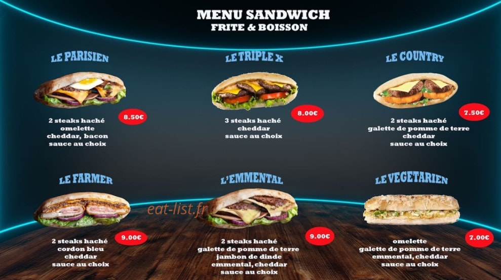 Le Break Burger — carte page 3