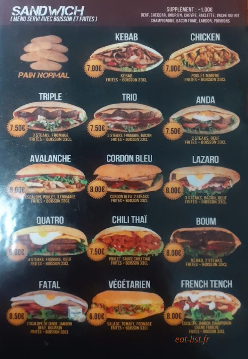 Aga Burger — carte page 4