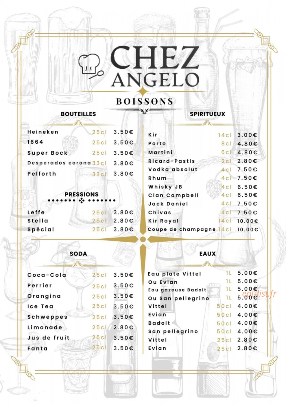 Chez Angelo — carte page 5