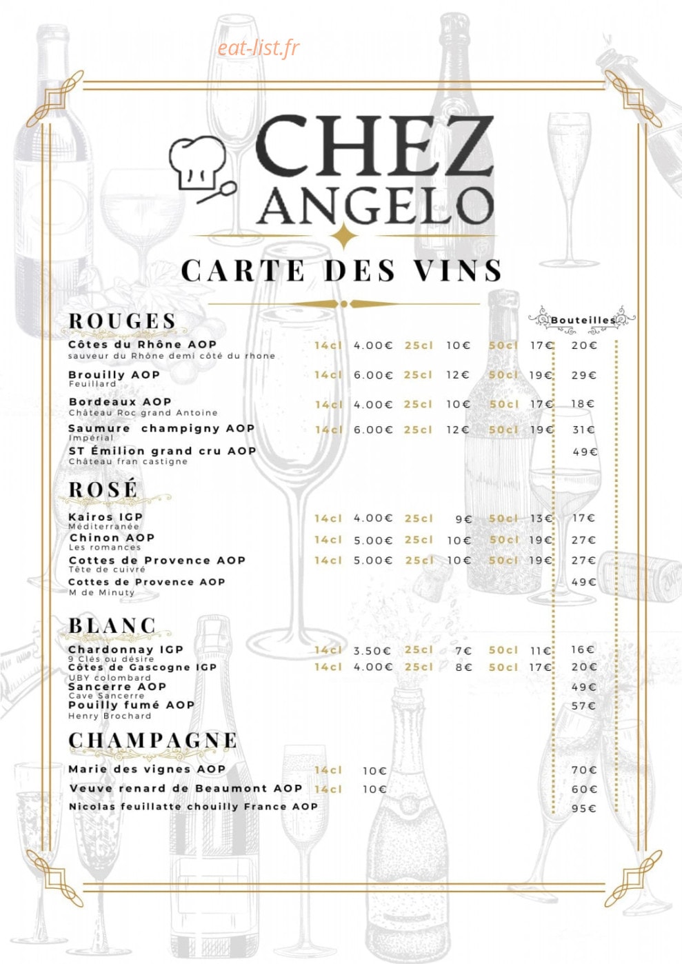 Chez Angelo — carte page 7