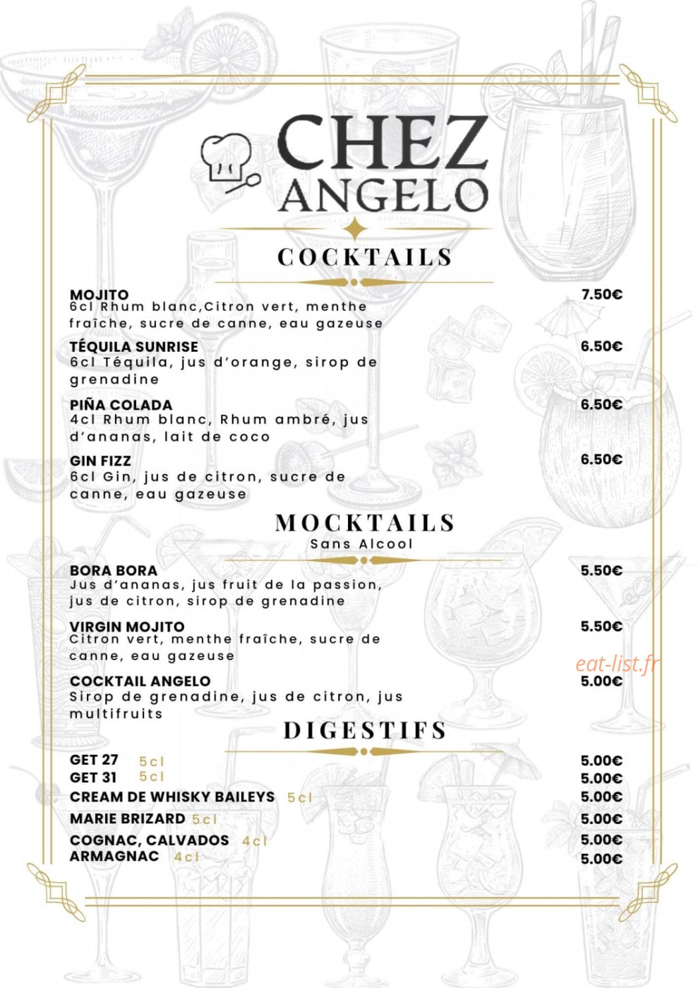 Chez Angelo — carte page 6