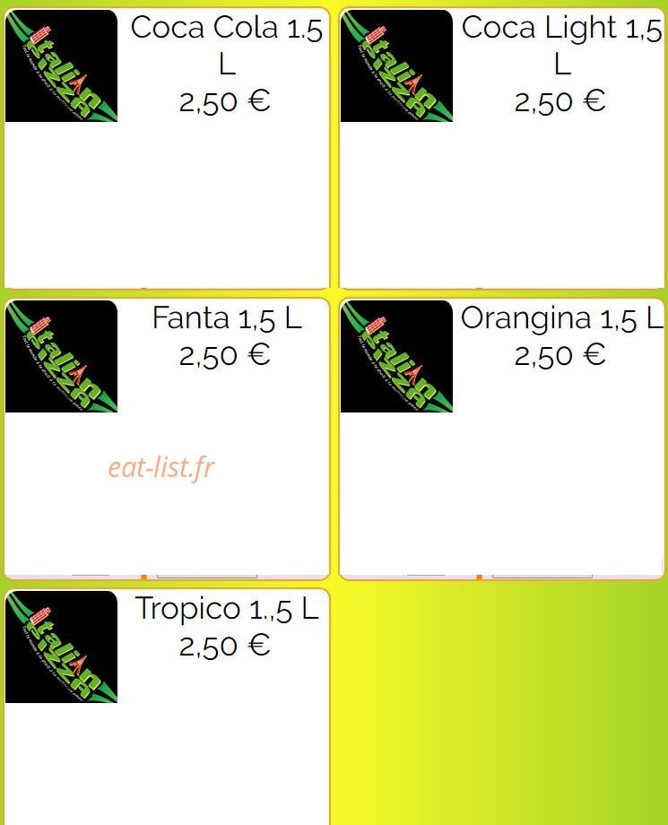 Italian Pizza — carte page 7