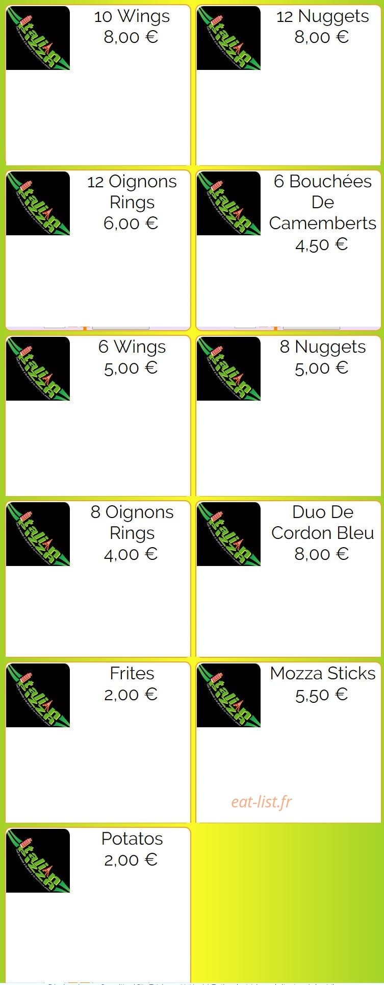 Italian Pizza — carte page 3