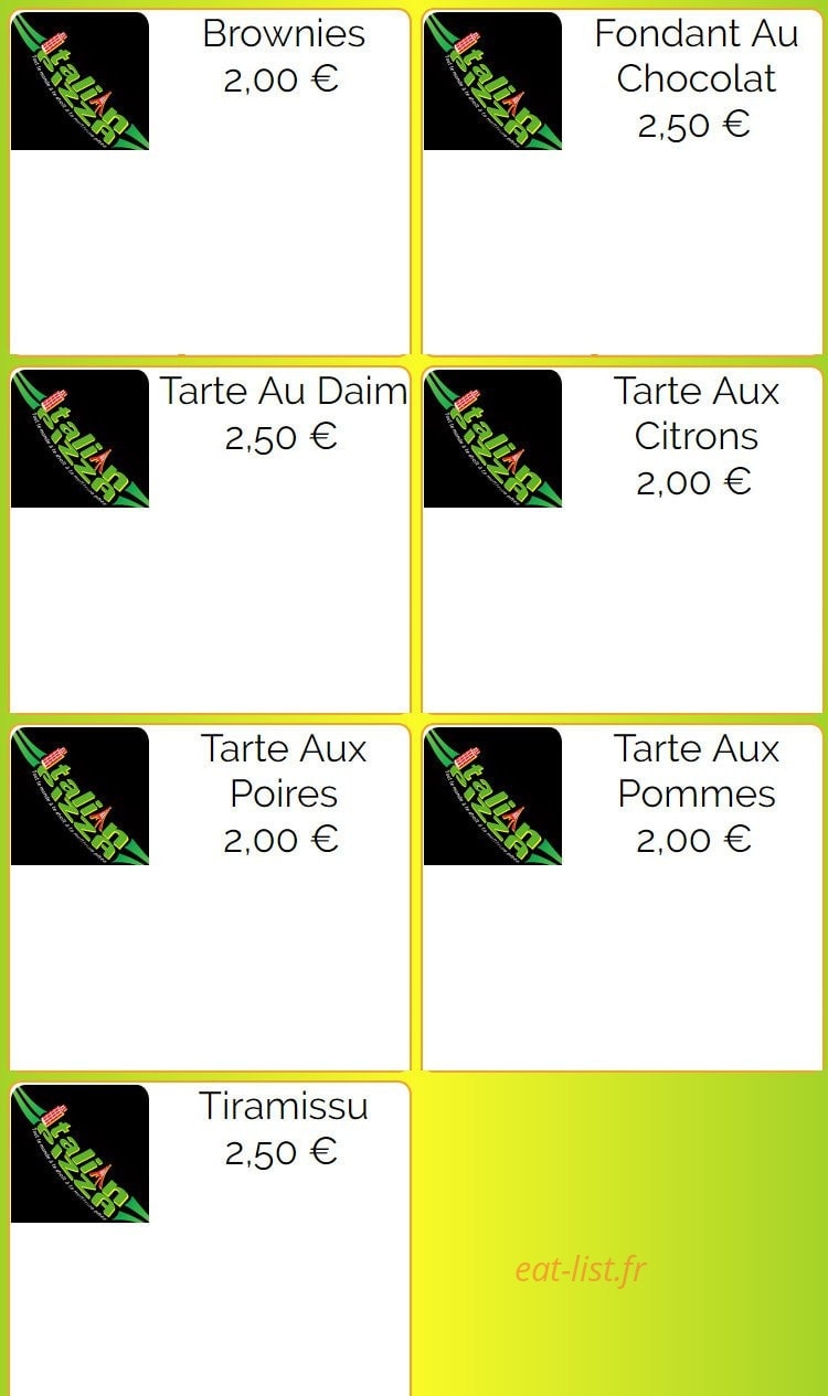 Italian Pizza — carte page 5