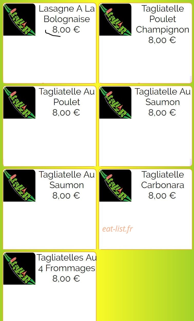 Italian Pizza — carte page 2