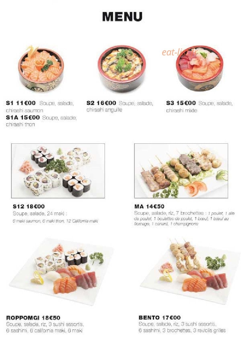 La Pergola Sushi — carte page 2
