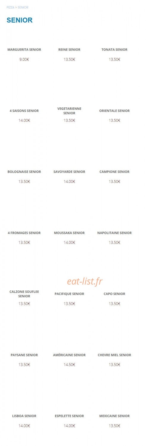 Alliance Pizza — carte page 13