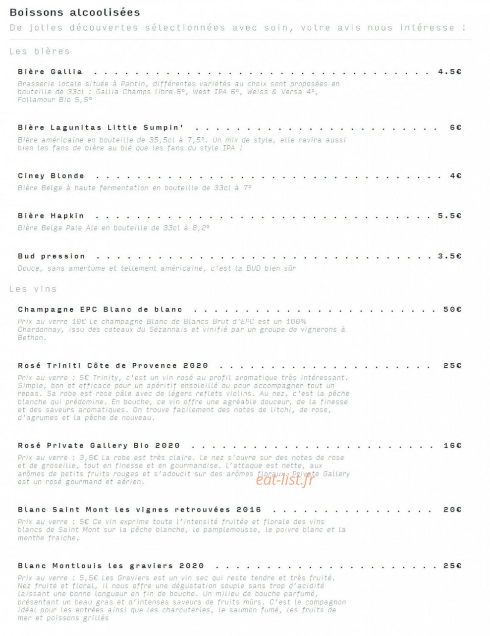 Chez Holive — carte page 5