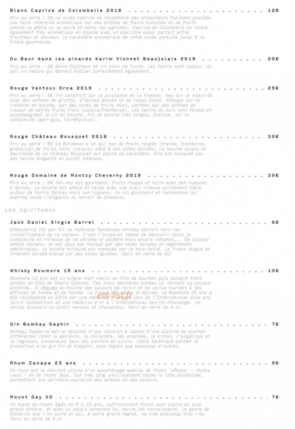 Chez Holive — carte page 6