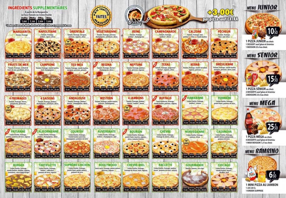 Chrono Pizza — carte page 2