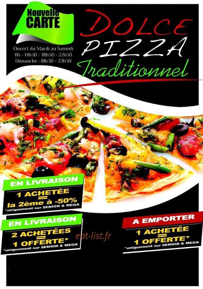Dolce Pizza — carte page 1