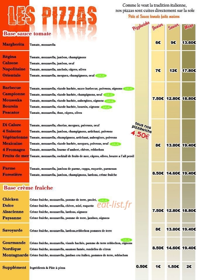 Dolce Pizza — carte page 2