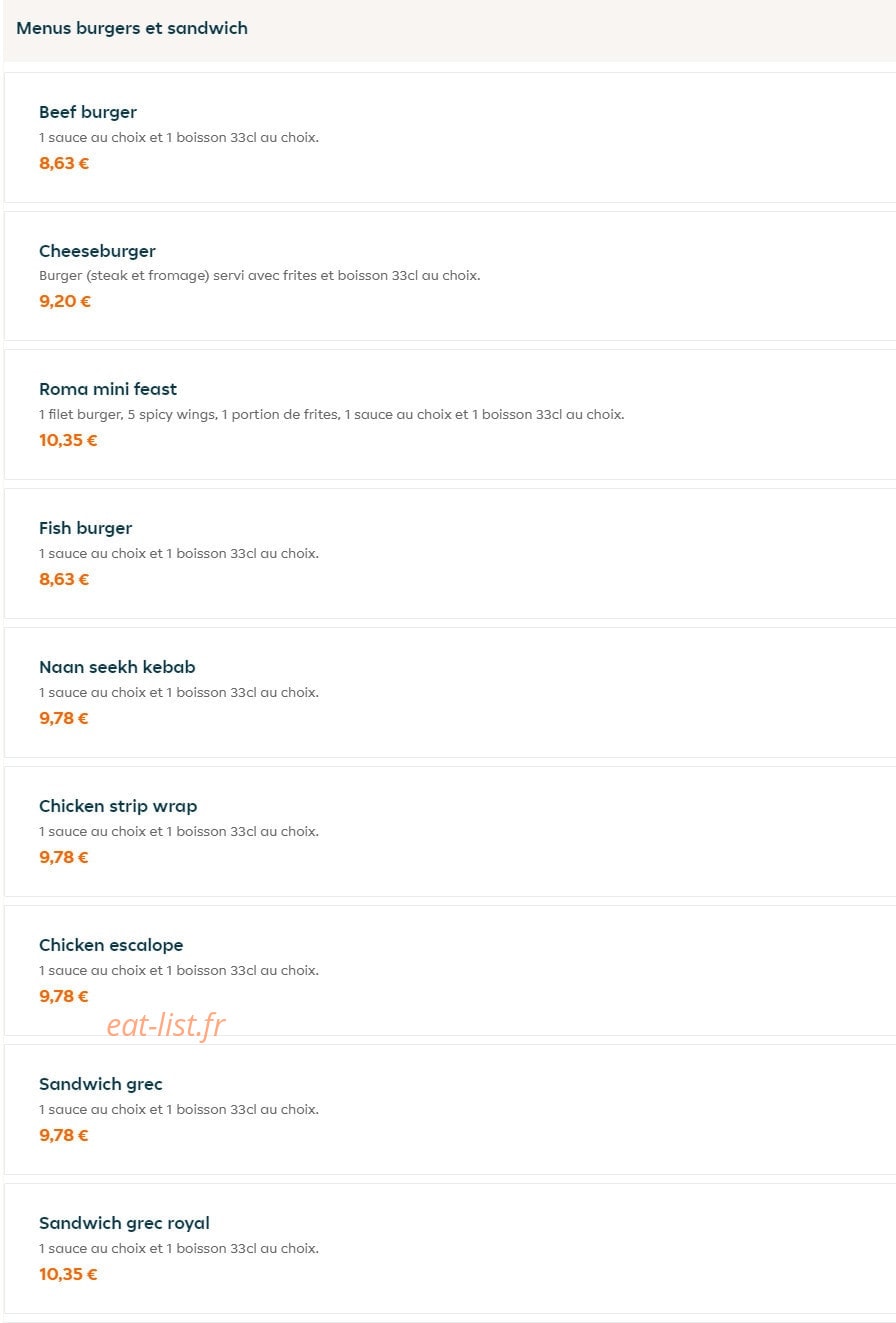 Gogo Pizza — carte page 2