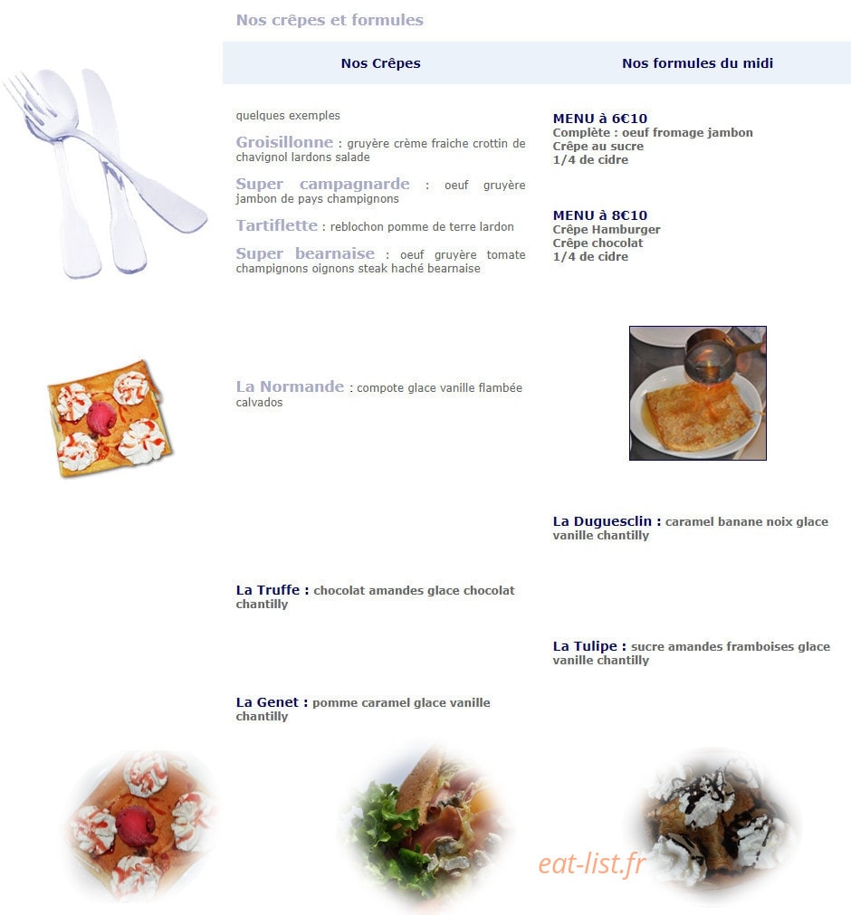 La Tulipe — carte page 1