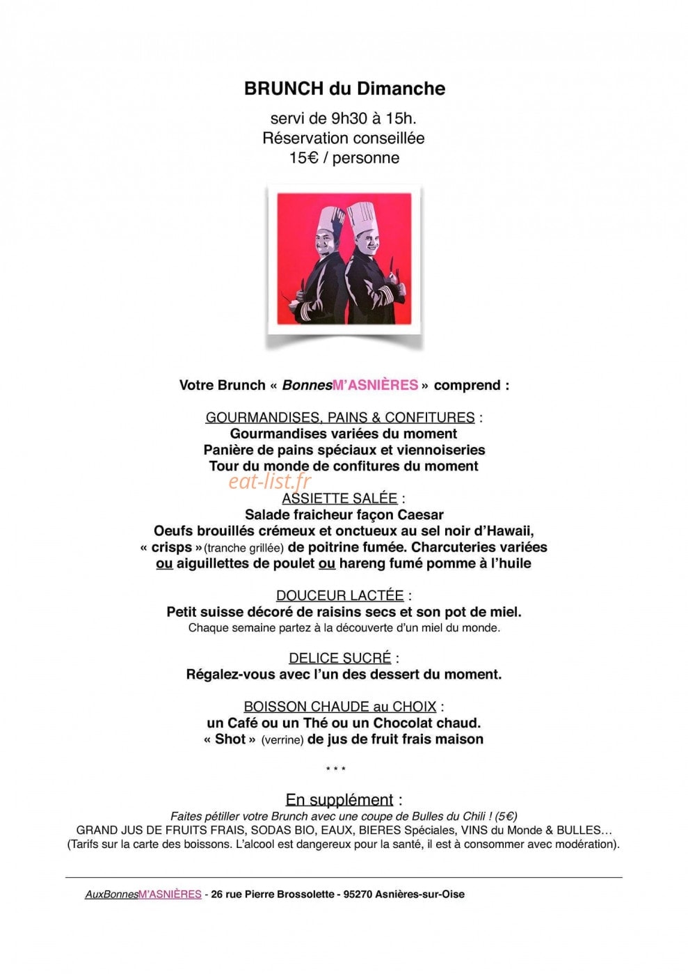 Aux Bonnes M'Asnieres — carte page 5