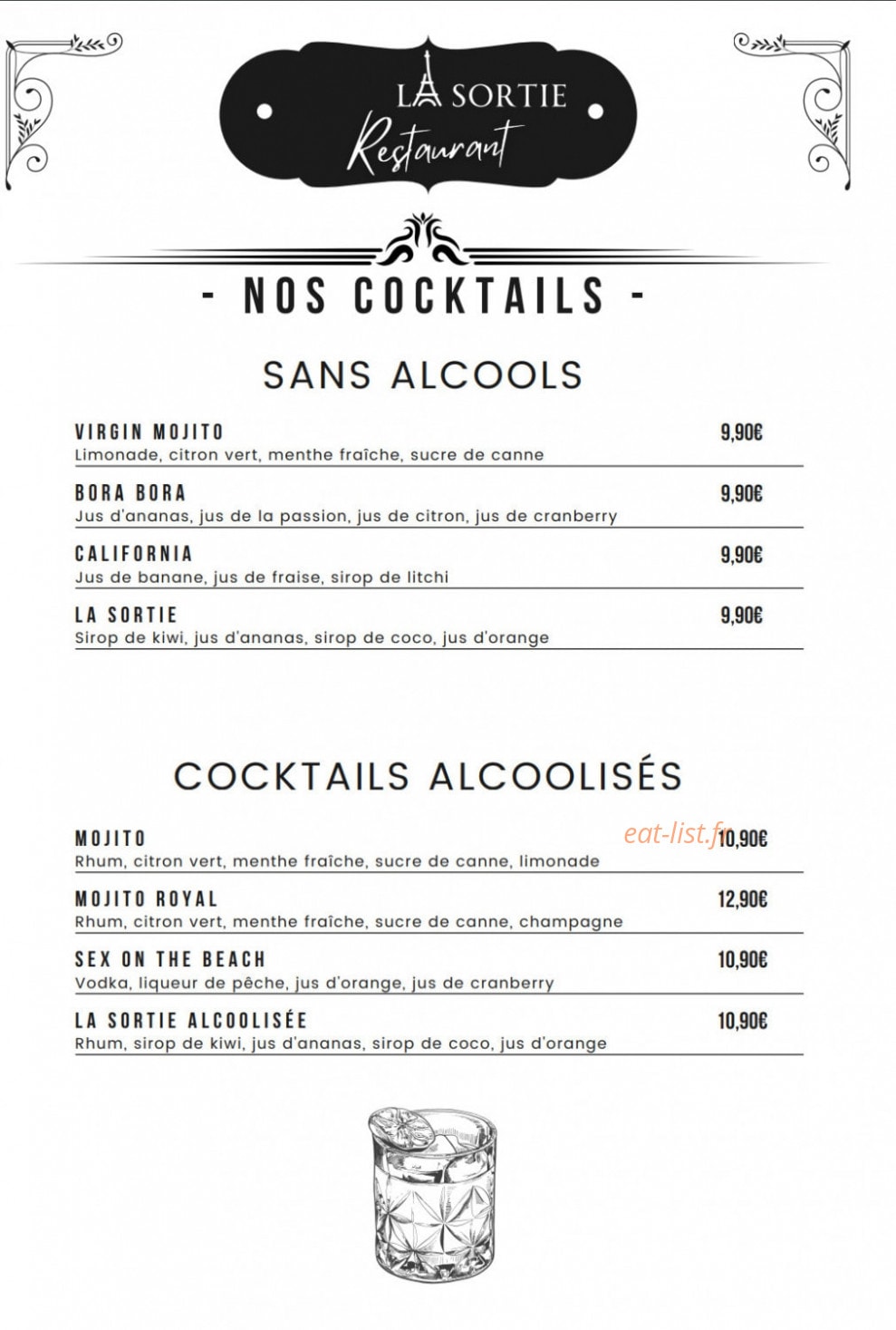 La Sortie — carte page 10