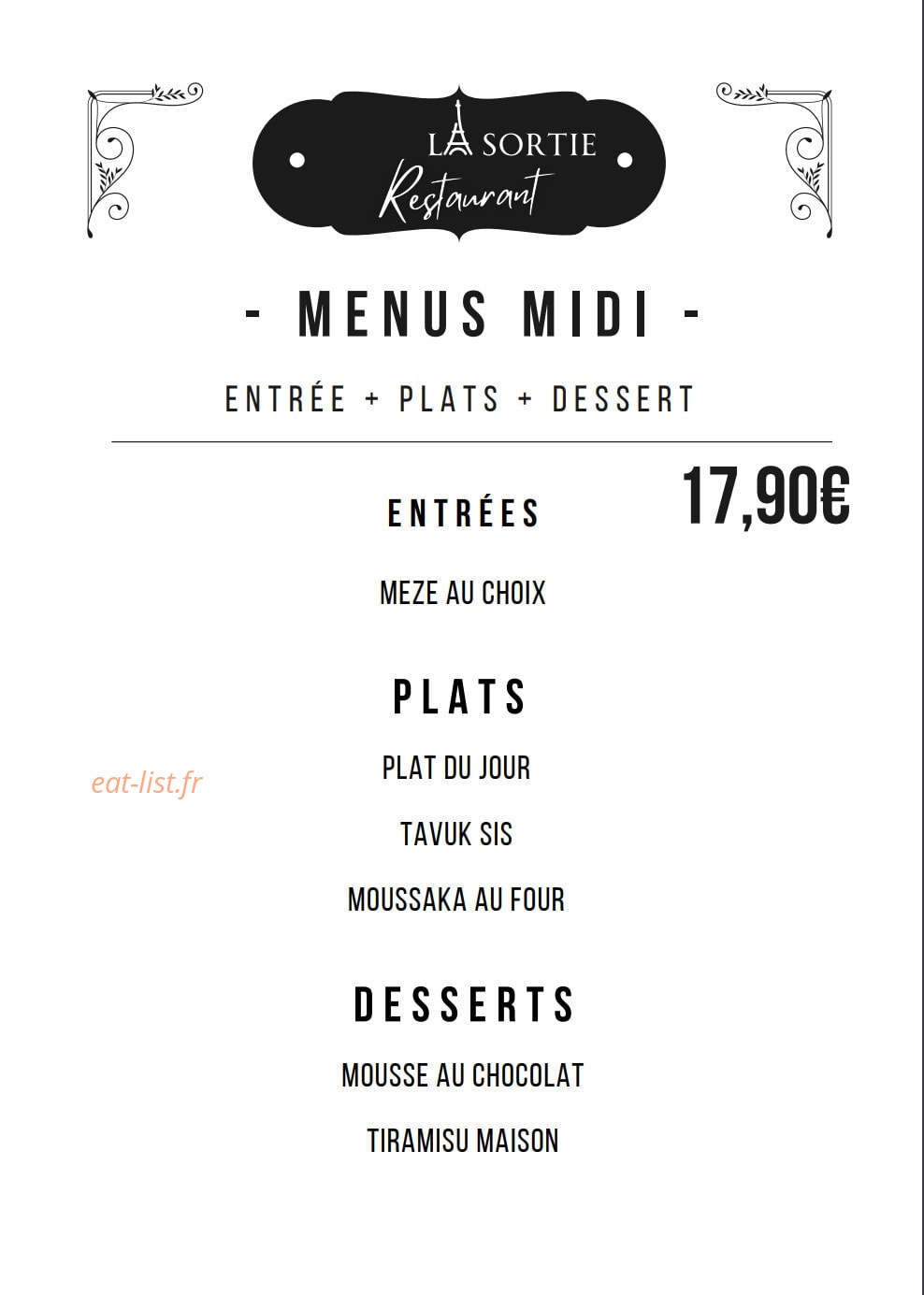 La Sortie — carte page 6
