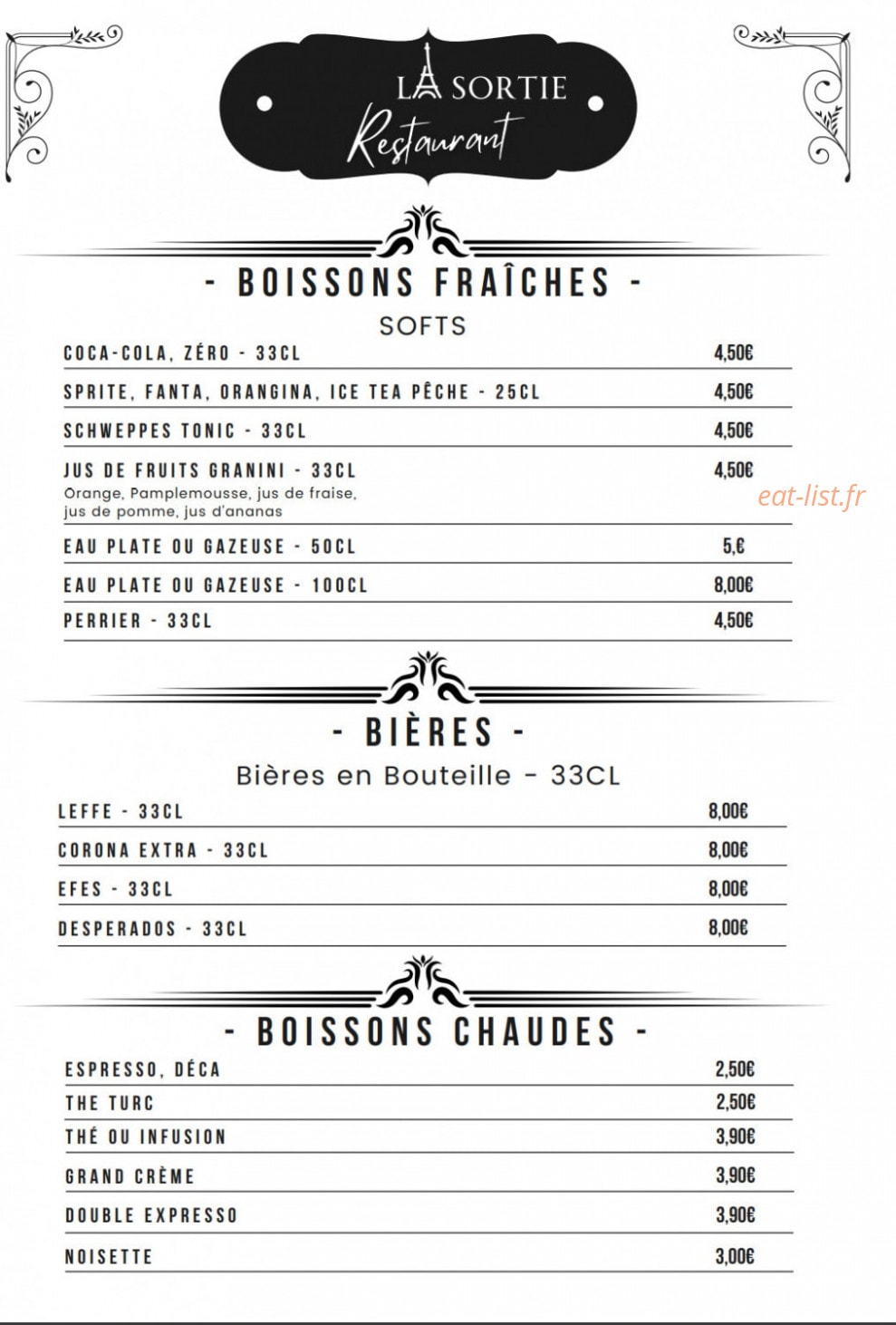 La Sortie — carte page 7