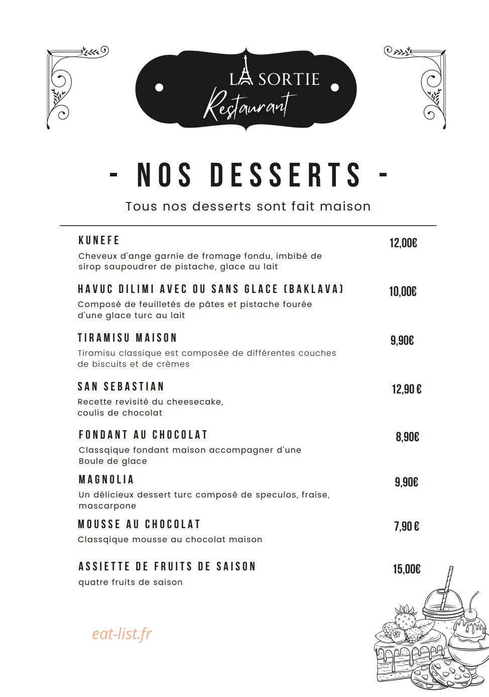 La Sortie — carte page 4