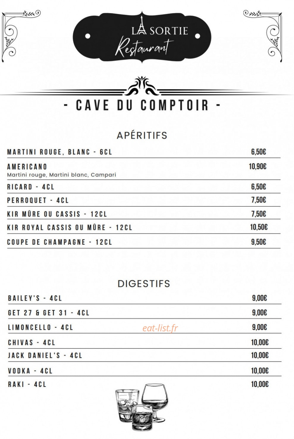 La Sortie — carte page 8