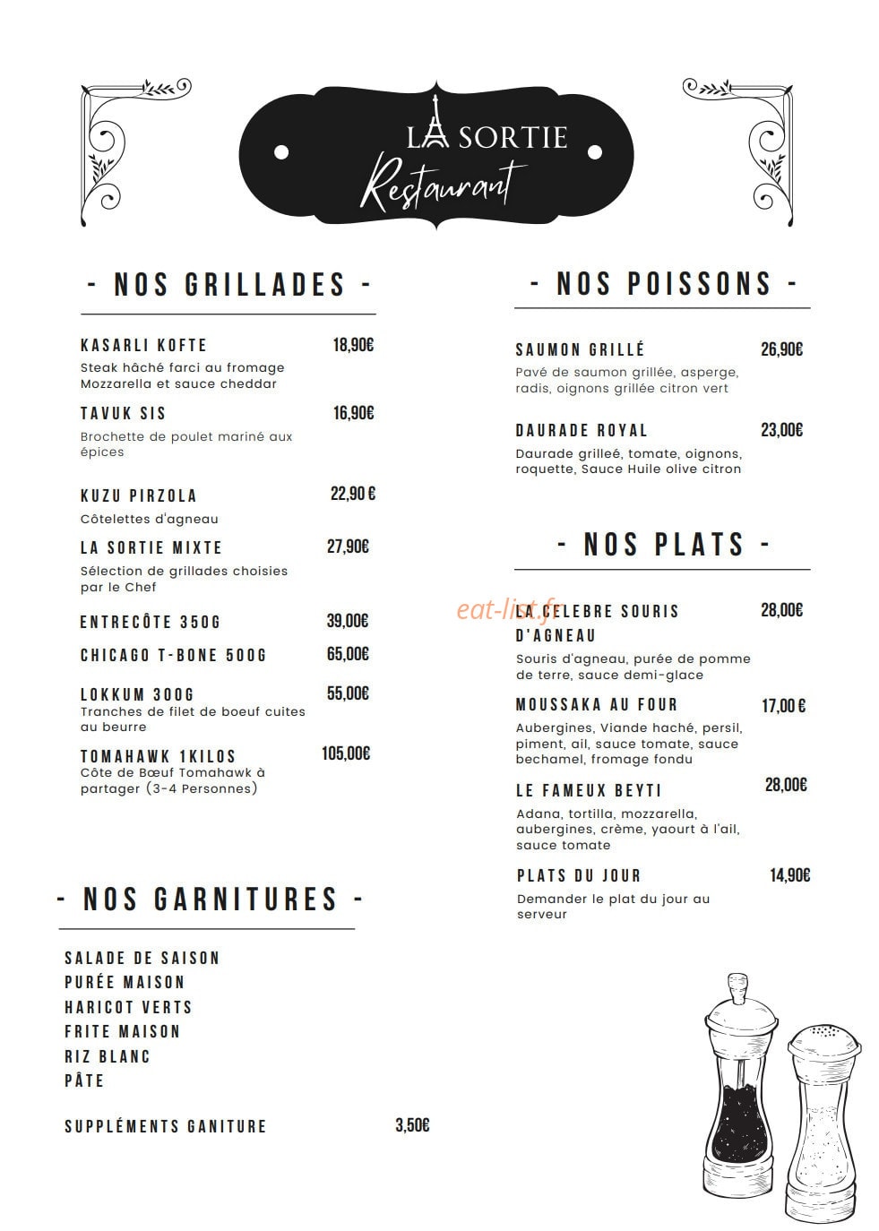 La Sortie — carte page 3