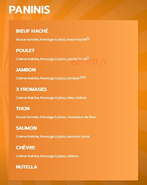 Dream's Pizza — carte page 7