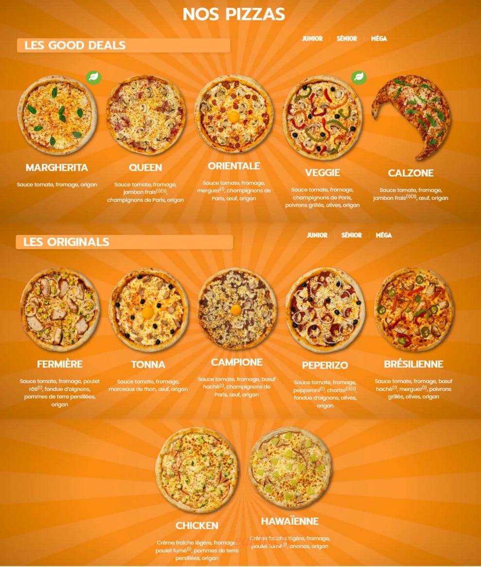 Dream's Pizza — carte page 2