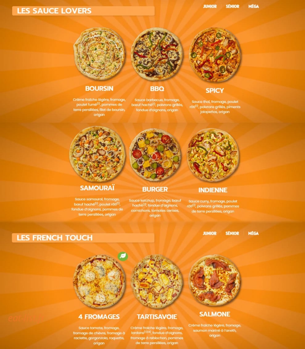 Dream's Pizza — carte page 3