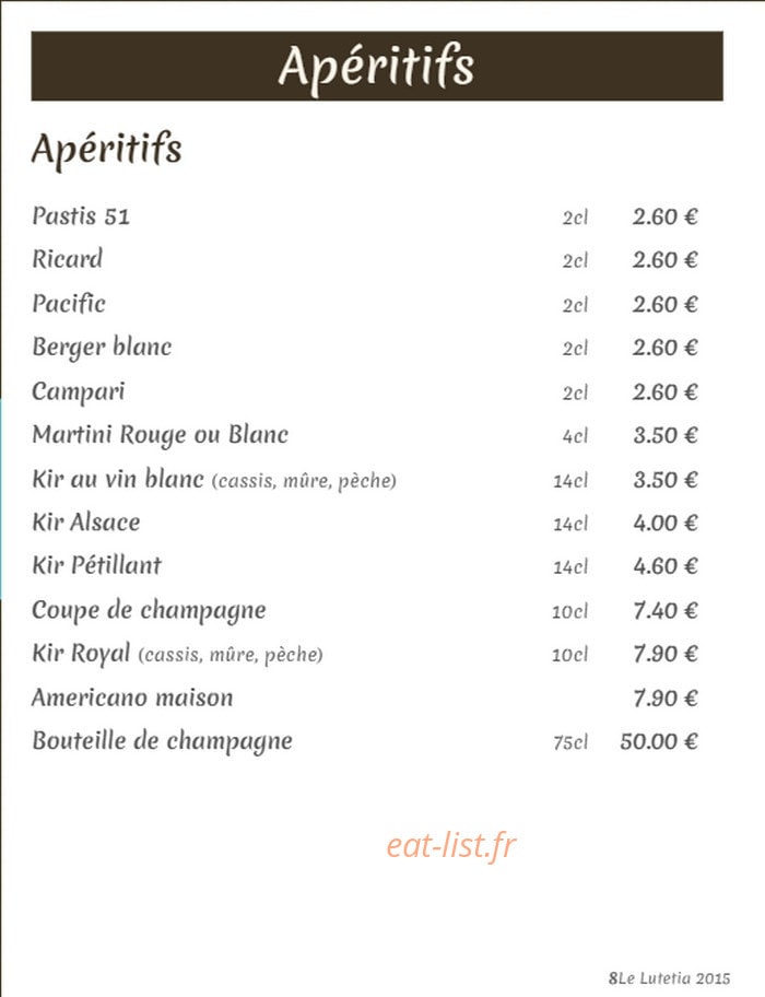 Le lutetia — carte page 8