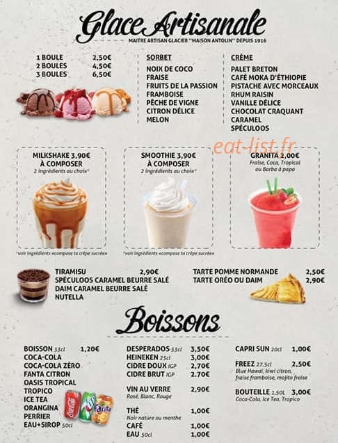 Ma Crépe — carte page 4