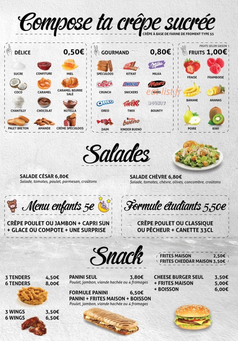 Ma Crépe — carte page 3