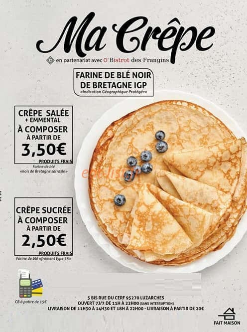 Ma Crépe — carte page 1