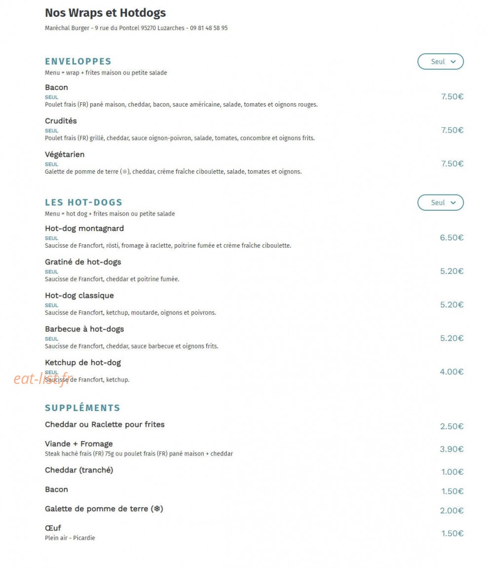 Maréchal Burger — carte page 10