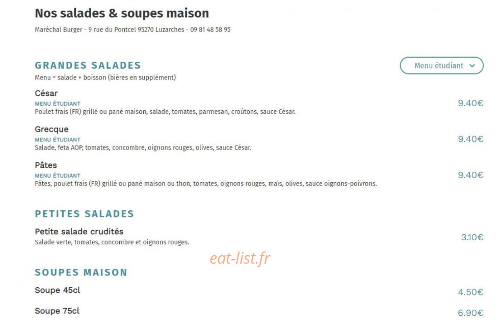 Maréchal Burger — carte page 9