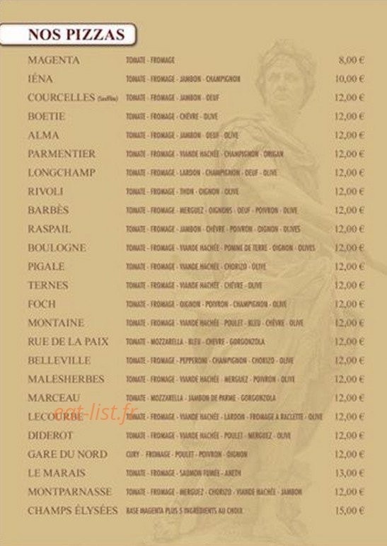Lutetia pizza — carte page 2