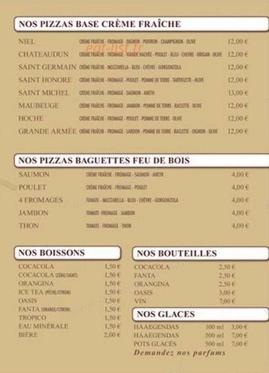 Lutetia pizza — carte page 3