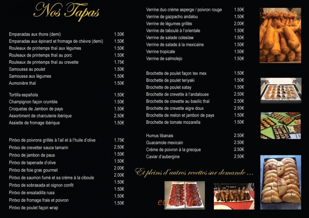 Les Paellas Gourmets — carte page 2