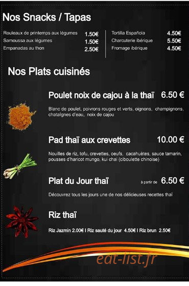 Les Traiteurs Gourmets — carte page 1